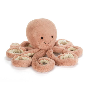 Jellycat Odell Octopus soft toy with pale apricot fur