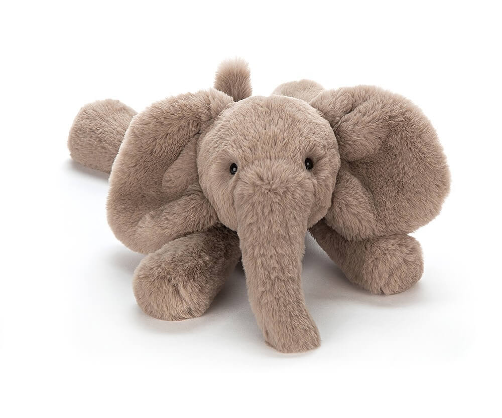 Jellycat Smudge Elephant lying down