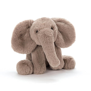 Jellycat Smudge Elephant soft toy with grey fur