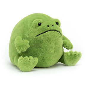 Green Jellycat amphibifriends frog soft toy.