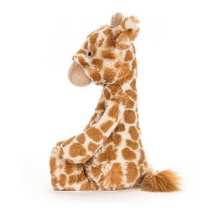 Side view of Jellycat Bashful Giraffe Children’s soft toy.