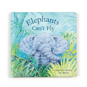 Elephants can't fly is a hardback book, in pastel colours and tells the story  of Elly who try's so hard and does not give up.