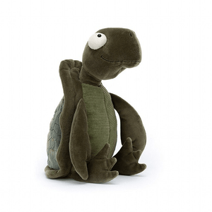 Green Tommy Turtle children’s soft toy from Jellycat.