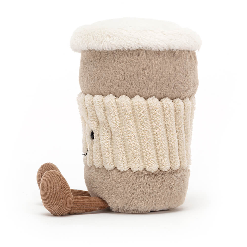 Amuseables Coffee to Go from Jellycat. This children’s soft toy is in the shape of a disposable coffee cup.