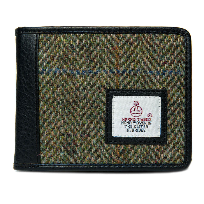 Country Green Mens Harris Tweed Trifold Wallets