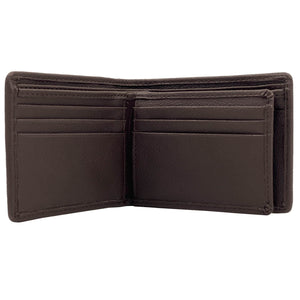 Inside the mens wallet showing the card slots.