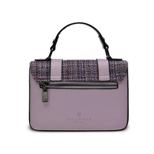 Harris Tweed Satchel / Handbag (Violet Mini Dogtooth) Shoulder Bags Snowpaw Contempo