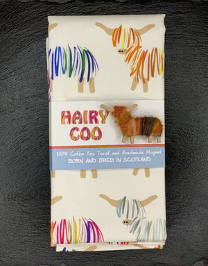 Highland Cow Hairy Coo Tea Towel - Contempo