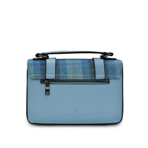 Mini Harris Tweed Satchel / Handbag (Blue Tartan) Bags Snowpaw Contempo